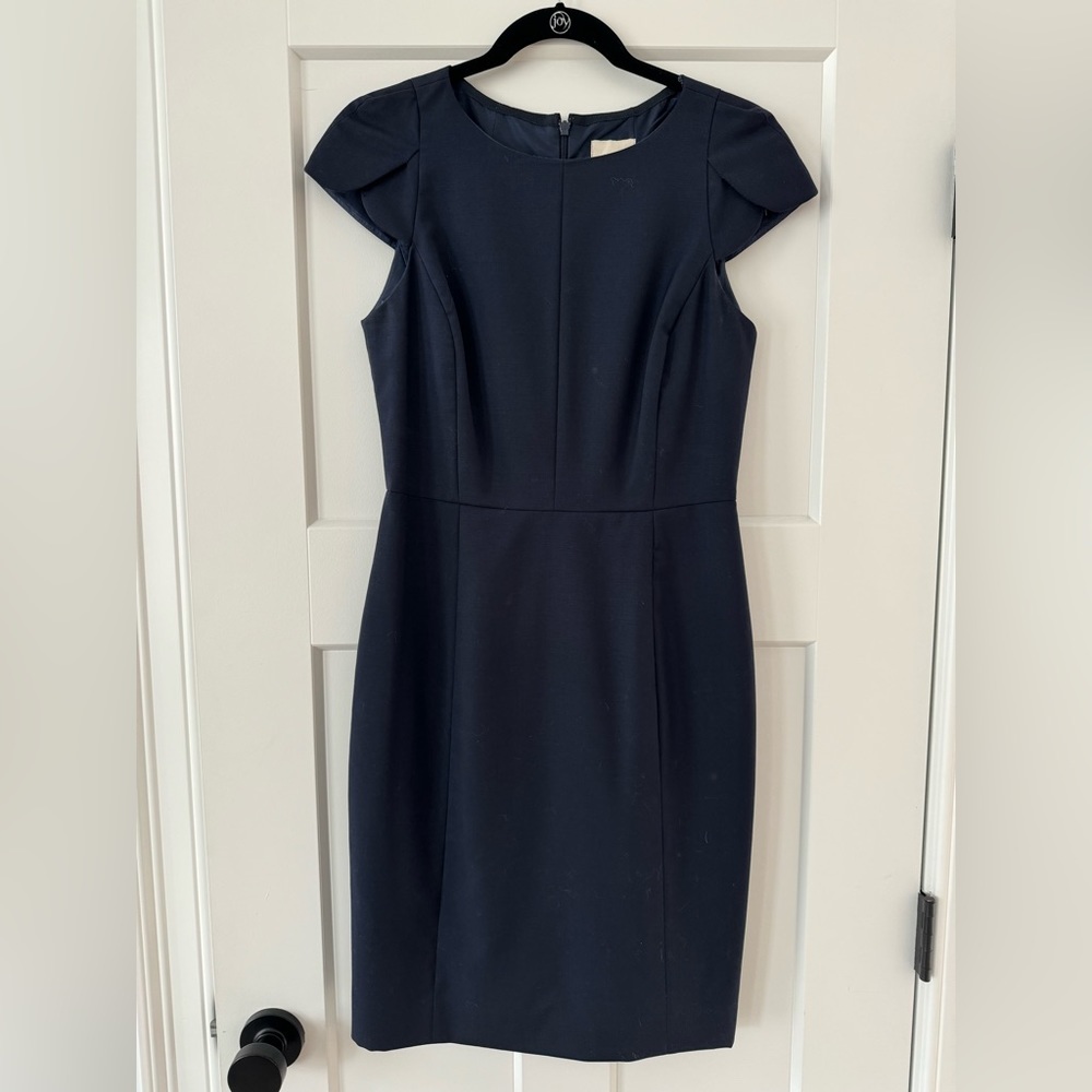 JCrew navy short sleeved dress size 2